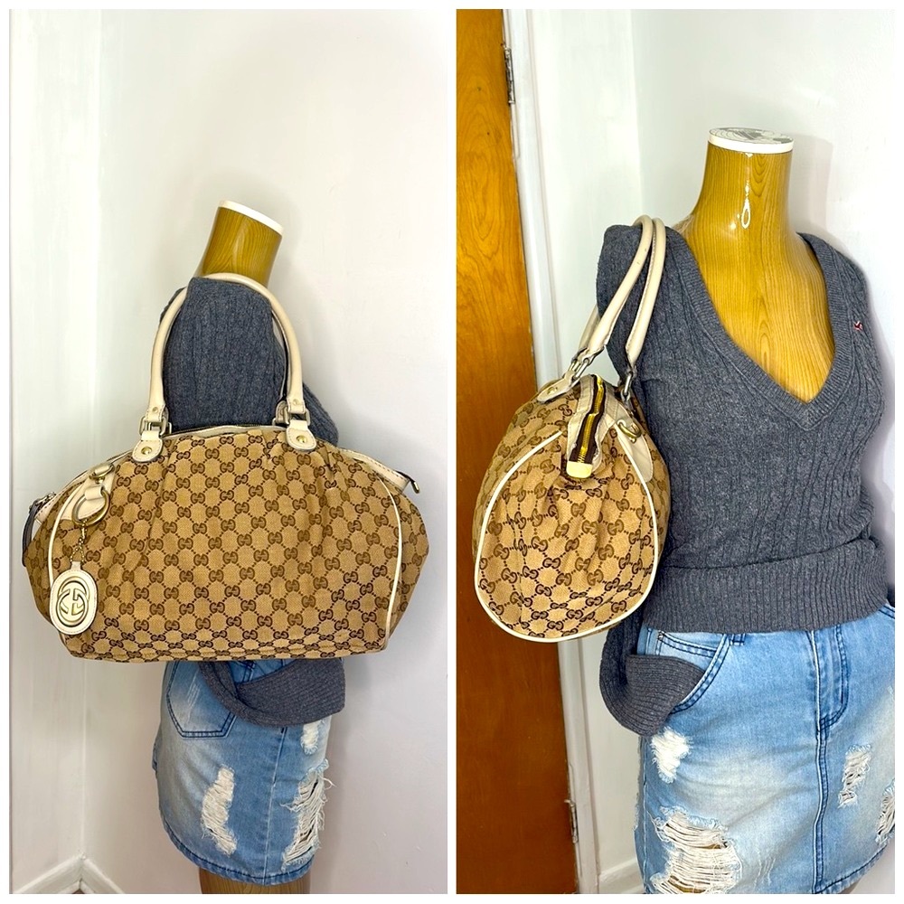 Gucci GG Monogram Canvas Sukey Satchel